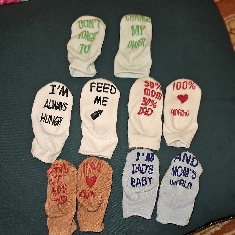 Cute Baby Socks with Fun Sayings- 5